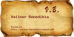 Vallner Benedikta névjegykártya